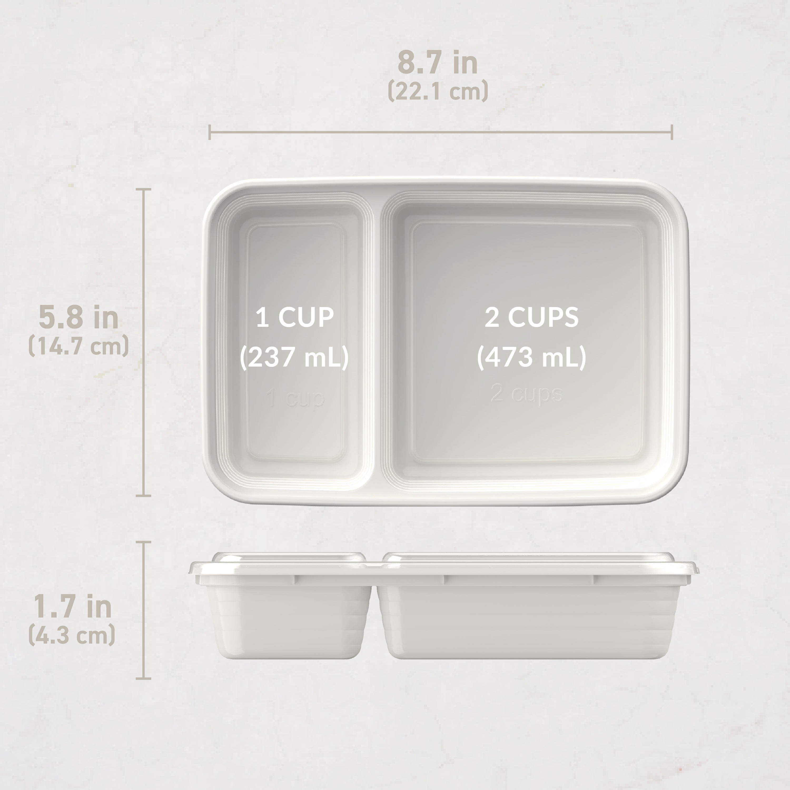 Bentgo Prep 2-Compartment Meal Prep Containers (20-Piece)