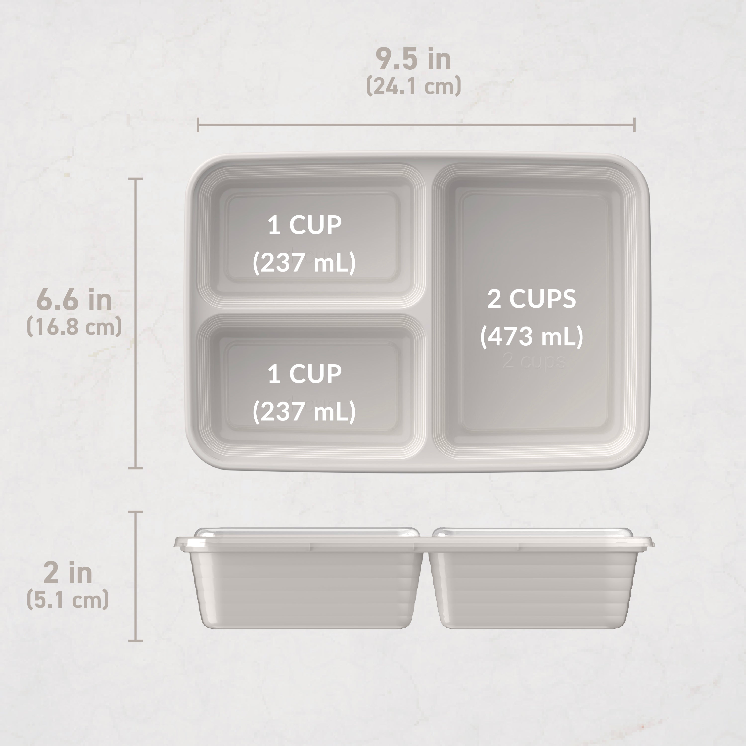 Bentgo Prep 3-Compartment Meal Prep Containers (20-Piece)